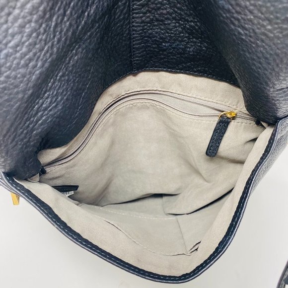 Vince Camuto Womens VC-Cory-SH Shoulder Leather Satchel Bag black fold NO STRAP - Picture 5 of 8